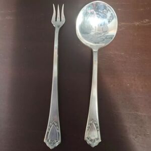 Vintage - Arion Silver Plate - Soup Spoon & Shimp Fork